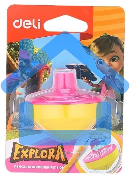 Точилка для карандашей ручная Deli Gyro ER01301 Explora, 1 отверстие, пластик, ассорти блистер