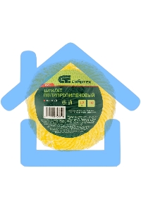 Шпагат полипропиленовый Сибртех 93978 1200 текс, 1,7 мм, L 110 м, Россия, желтый