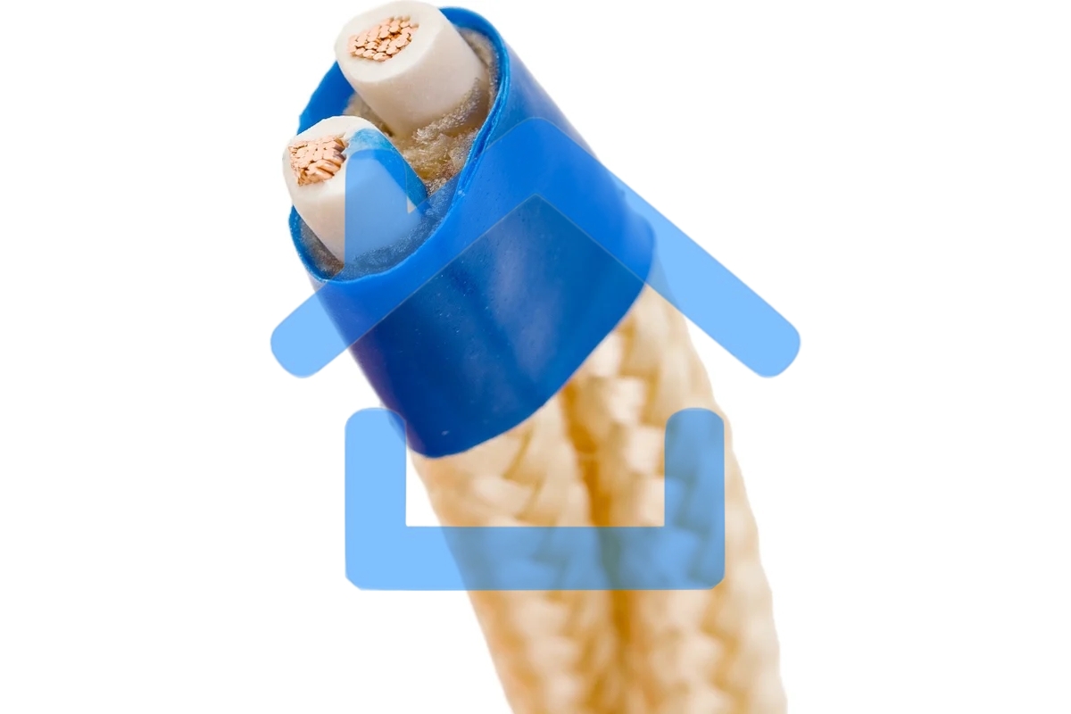 Провод ретро Bironi B1-424-719-50 2х1.5 матовый, песочное золото (уп. 50 м)