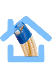 Провод ретро Bironi B1-424-719-50 2х1.5 матовый, песочное золото (уп. 50 м)