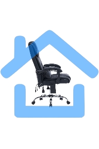 Кресло офисное Cactus CS-CHR-OC02M-BK черный, эко.кожа, крестов. сталь