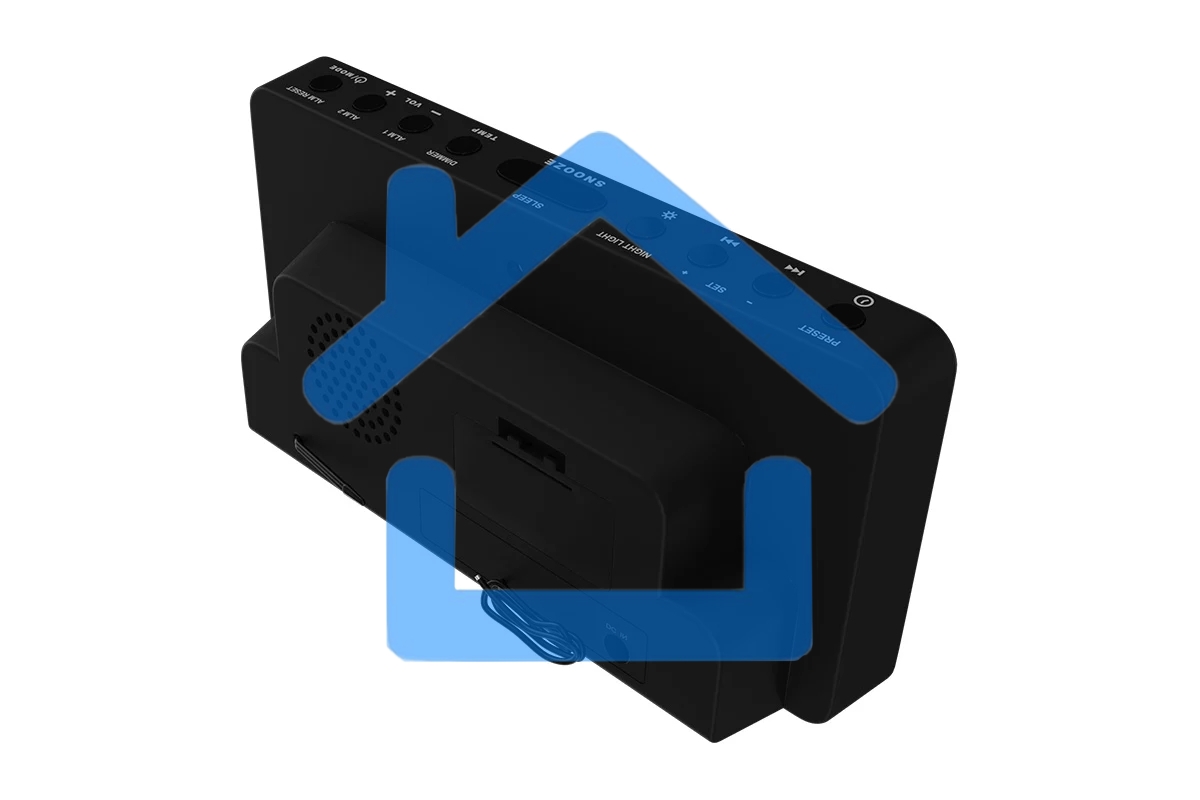 Радиобудильник Harper HCLK-5030 black - белый led
