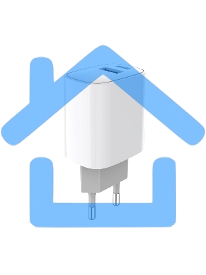 Сетевое зарядное устройство с двумя портами USB-A + USB-C, 20Вт Rexant