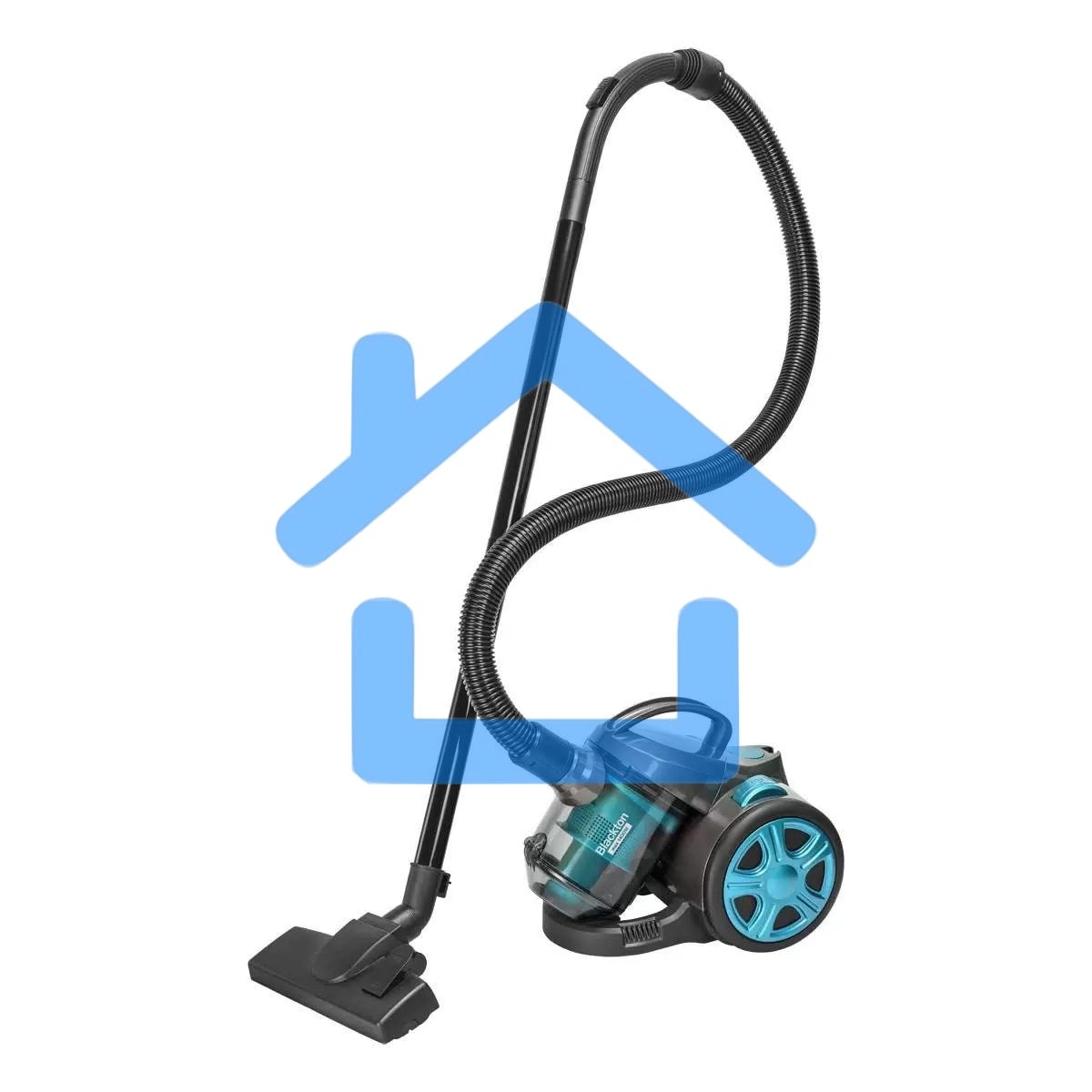 Пылесос Blackton Bt VC1802B черный/голубой, 350/1400 Вт, уборка сухая, пылесборник контейнер 2 л