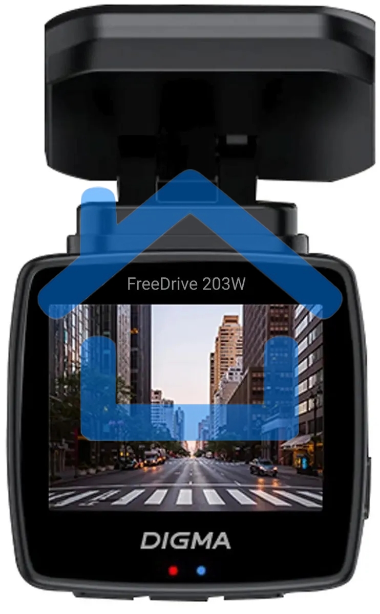 Видеорегистратор Digma FreeDrive 203W черный 2Mpix 1080x1920 1080p 120гр. MSTAR 8336