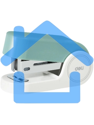 Степлер мини Deli EK203-GR EK203 24/6 26/6 (15 листов) встроенный антистеплер, зеленый 15 скоб, металл/пластик, коробка