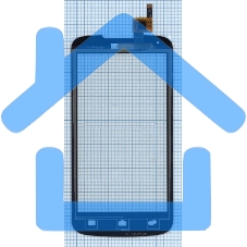 Сенсорное стекло (тачскрин) для Huawei Ascend Y520 (D2Y520-U22), черное
