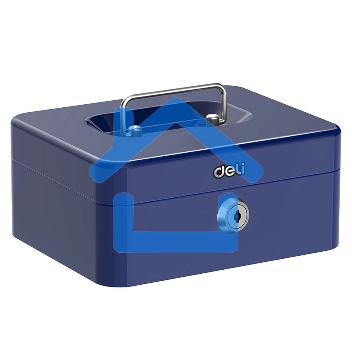Сейф для денег Deli ET503 90х 200х 160 мм, ключевой, синий
