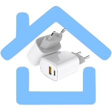 Сетевое зарядное устройство с двумя портами USB-A + USB-C, 20Вт Rexant