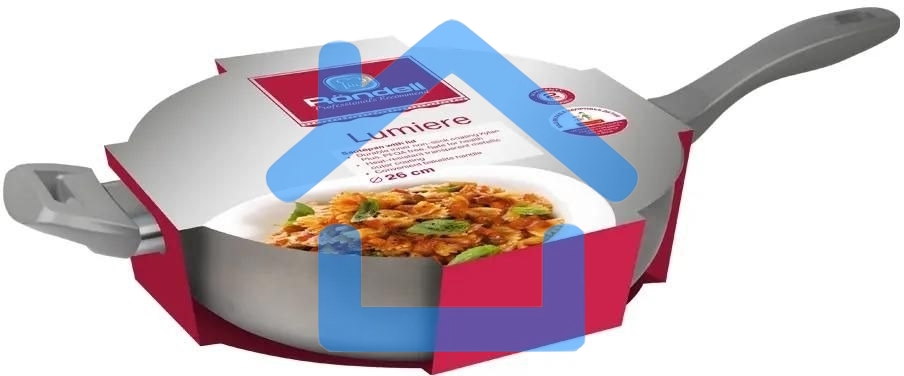 Сотейник Rondell Lumiere RDA-596, 26см, с крышкой, серый