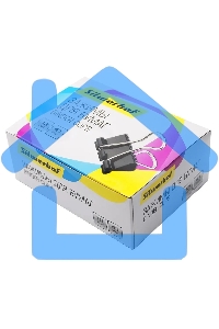 Зажимы Silwerhof 510017 сталь 41мм черный (упаковка: 12шт) картонная коробка