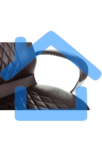 Кресло руководителя Бюрократ _AURA/BROWN коричневый, кожа, крестовина алюминий