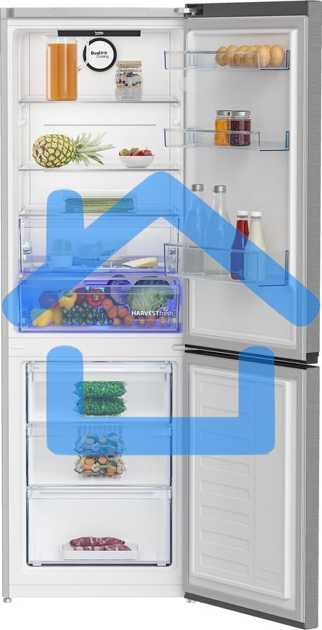 Холодильник Beko B3RCNK362HX нержавеющая сталь двухкамерный 220/100л морозилка снизу Total No Frost