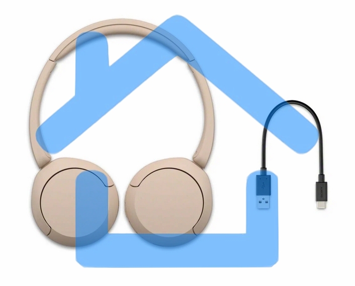 Гарнитура SONY WH-CH520CZ BEIGE Bluetooth