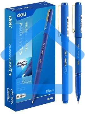 Ручка гелевая Deli Arris Matte EG84-BL синий, d=0.7мм, синие чернила, 1 стержень