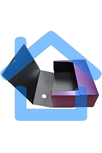 Папка архивная на резинке Silwerhof Perlen 311915-73 полипропилен 1мм, корешок 100мм, A4 сиреневый металлик