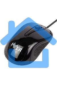 Мышь проводная HIPER HOM-031 черный, 1000 dpi, USB, кнопки - 3