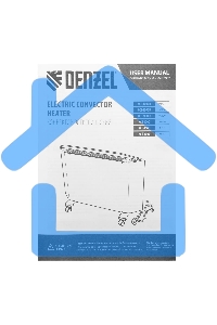 Конвектор Denzel XCE-1000 белый, 1000 Вт, 15 м2, термостат