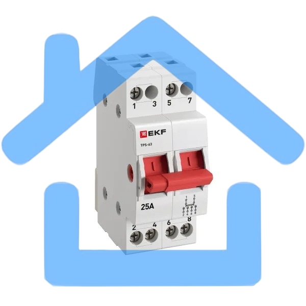 Переключатель трехпозиционный ТПС-63 2P 25А PROxima EKF TPS225