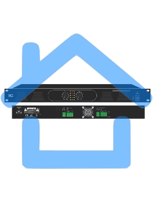 Усилитель T-2120DSA ITC, Two Channel Class-D Amp, 2х120W, 100V/4Ohm,1U height, with volume control in front panel,without 24VDC