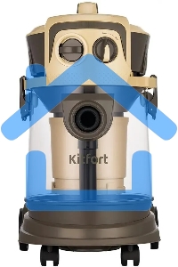 Пылесос Kitfort КТ-5192 золотистый/черный, 1000 Вт, уборка сухая/сбор жидкости, пылесборник контейнер/аквафильтр, 15 л