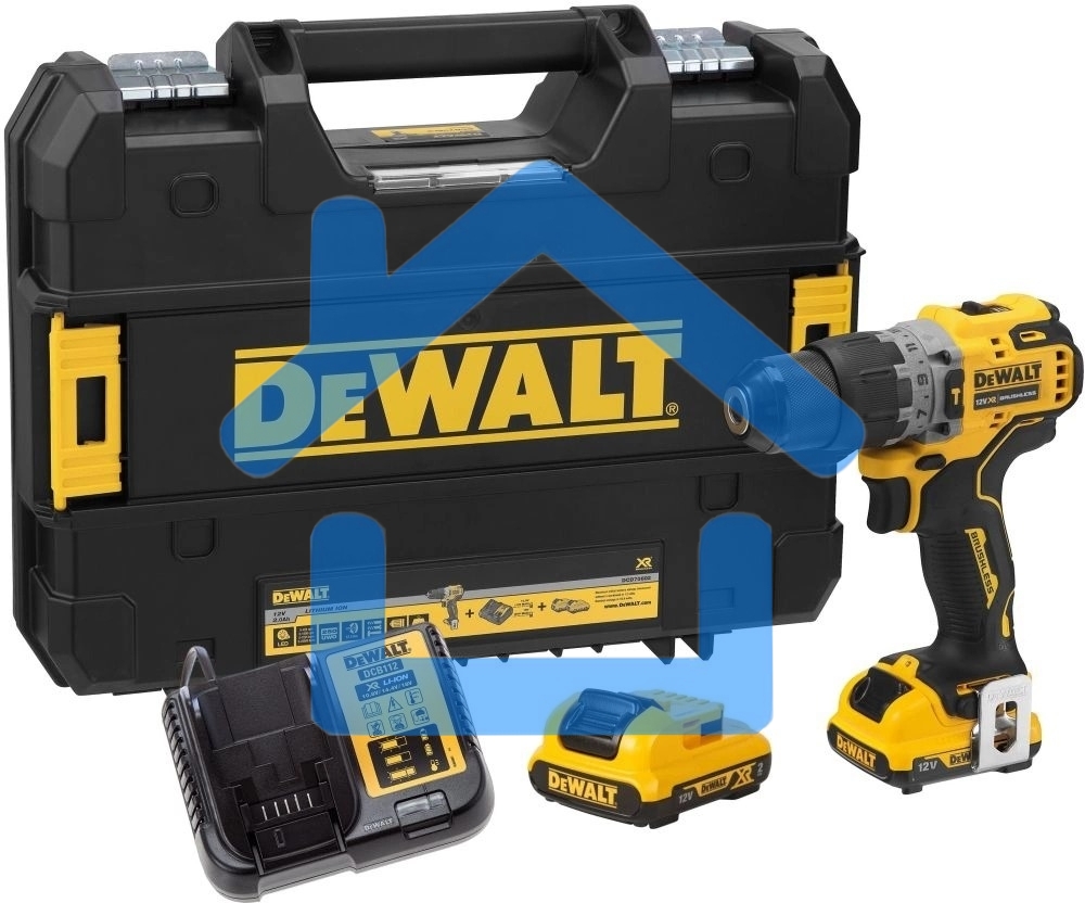 Дрель-шуруповерт DeWalt DCD706D2, Аккумуляторная, 18В, 2 АКБ, Кейс