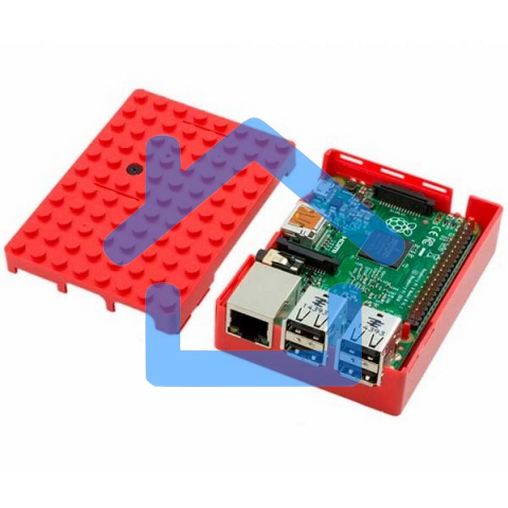 Корпус RA183 red для микрокомпьютера Raspberry Pi 3 ACD Red ABS Plastic Building Block case for Raspberry Pi 3