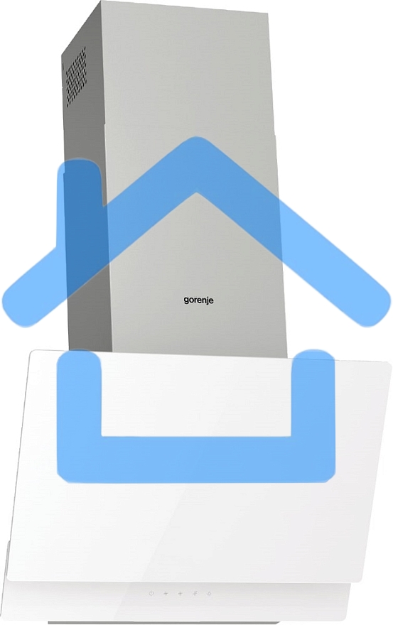 Вытяжка наклонная Gorenje WHI649EXGW белый, 60 см, 608 куб. м/ч, 63 дБ