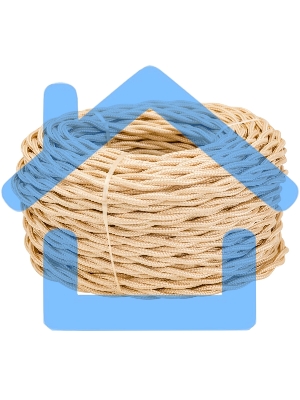 Провод ретро Bironi B1-424-719-50 2х1.5 матовый, песочное золото (уп. 50 м)