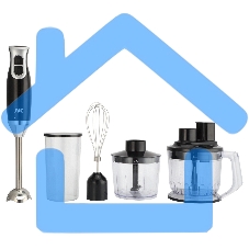 Блендер погружной JVC JK-HB5135 1500 Вт, черный/серебристый