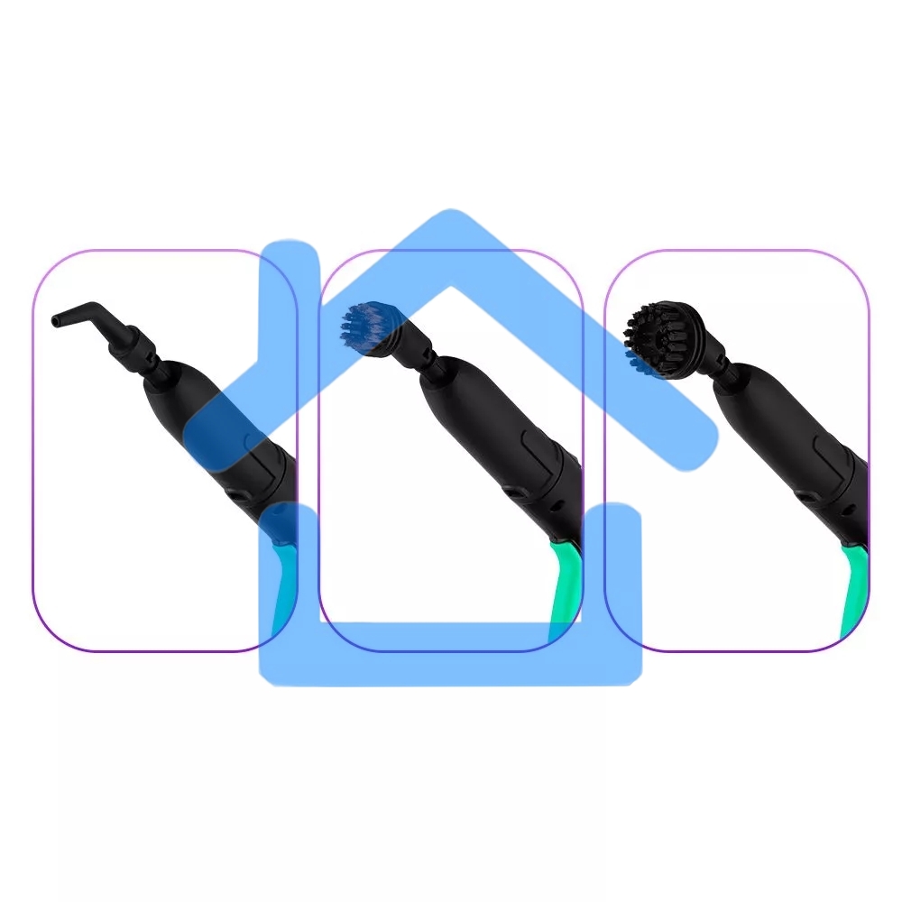 Пароочиститель напольный Kitfort КТ-9137-2 1800Вт черный/бирюзовый