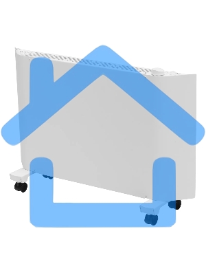 Конвектор Denzel XCE-1500 белый, 1500 Вт, 20 м2, термостат