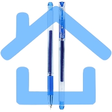 Ручка гелевая Deli Smoos EG85-BL прозрачный, d=0.5мм, синие чернила, 1 стержень, резиновая манжета