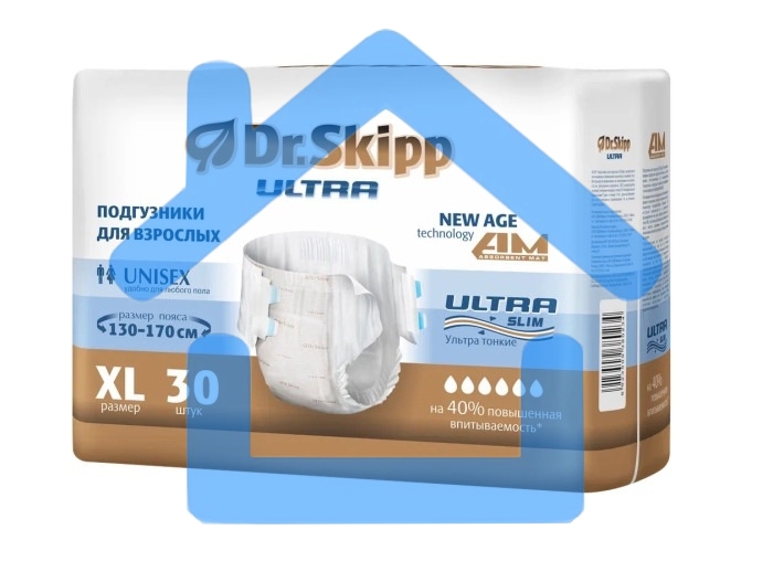 Подгузники для взрослых Dr.Skipp Ultra, р-р XL, 30 шт., 8109