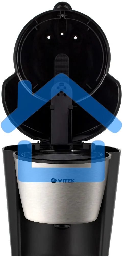 Кофеварка капельная Vitek VT-1506 ВК черный, молотый кофе, 0.7 л, 550 Вт