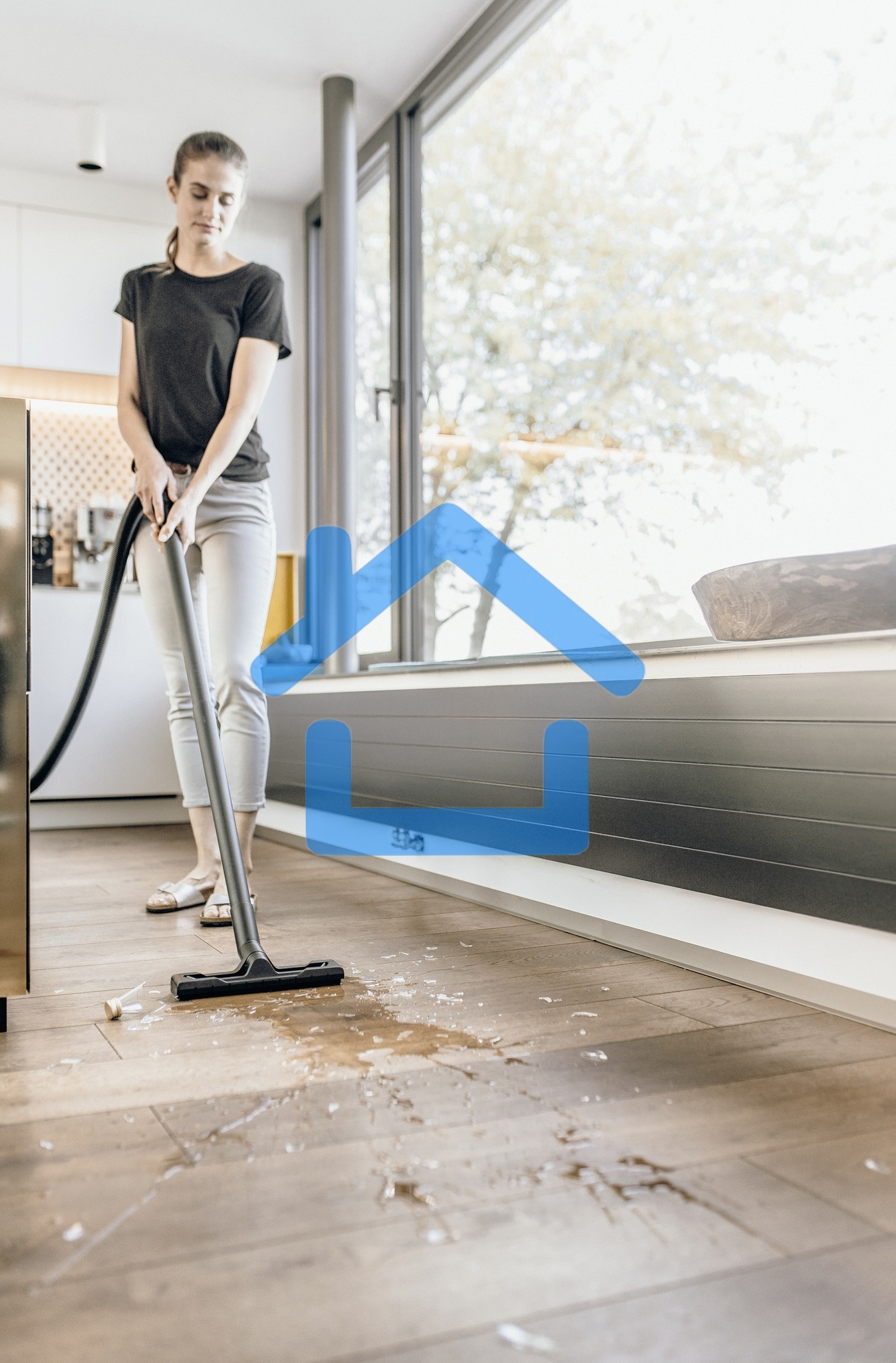 Хозяйственный пылесос Karcher WD 2 Plus V-12/6/18/C желтый, 1000 Вт, уборка сухая/влажная, пылесборник мешок/контейнер, 12 л