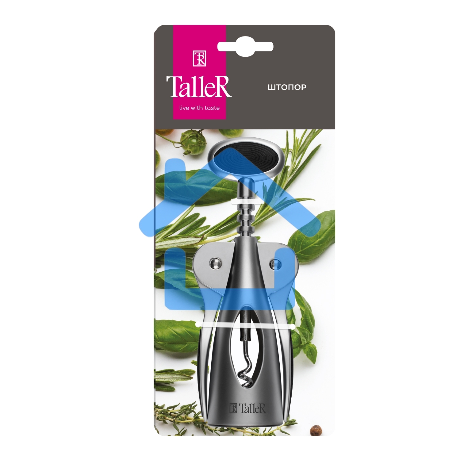 Штопор TalleR TR-65117 цинковый сплав, сталь, ПВХ
