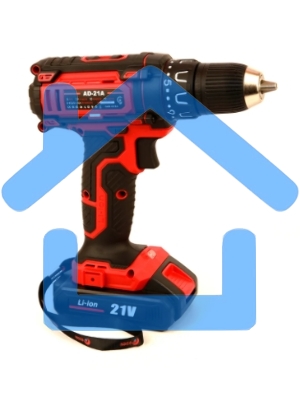 Дрель-шуруповерт Edon AD-21A, Аккумуляторная, 21В, 2 АКБ, Кейс