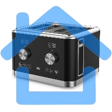 Тостер BQ T4000 Black-Steel, Мощность 1600 Вт, 7 степеней поджаривания