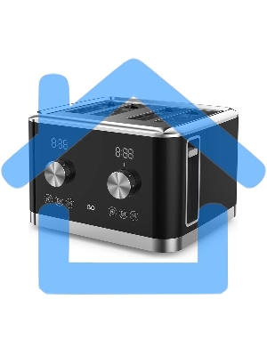 Тостер BQ T4000 Black-Steel, Мощность 1600 Вт, 7 степеней поджаривания