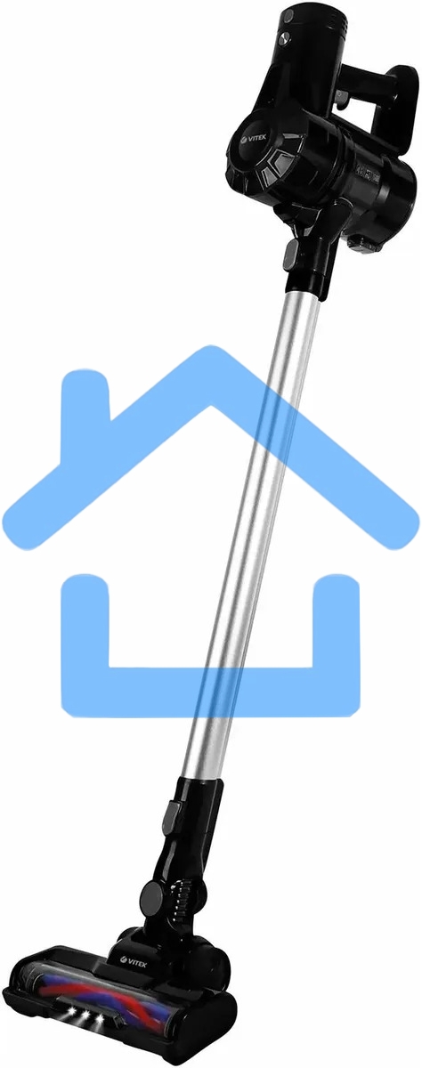 Пылесос Vitek Starlight VT-8143 черный/серебристый, питание от аккумулятора, 35 Вт, уборка сухая, пылесборник 0.6 л, работа от АКБ max 30 мин