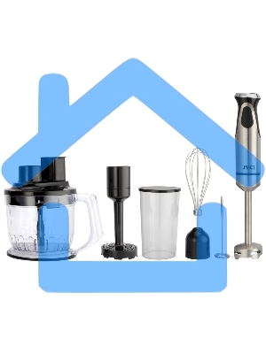 Блендер погружной JVC JK-HB5140 1500 Вт, серебристый/черный