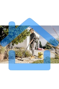 Хозяйственный пылесос Karcher WD 2 Plus V-12/6/18/C желтый, 1000 Вт, уборка сухая/влажная, пылесборник мешок/контейнер, 12 л