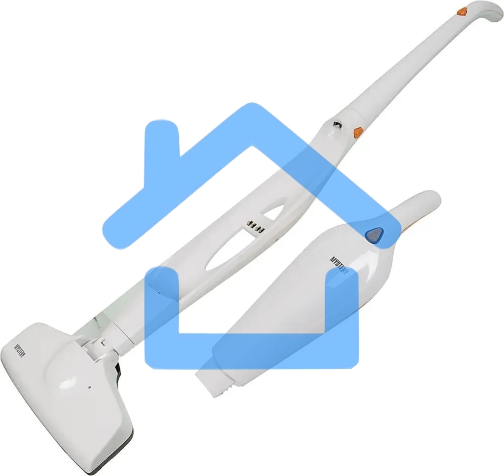 Пылесос вертикальный/ручной Mystery MVC-1118 белый/оранжевый, питание от аккумулятора, 300 Вт, уборка сухая, пылесборник 0.5 л, работа от АКБ max 30 мин