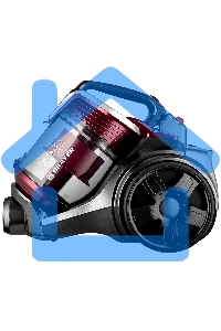 Пылесос BRAYER BR4211 черный/бордовый, 400/2200 Вт, уборка сухая, пылесборник контейнер, 3 л