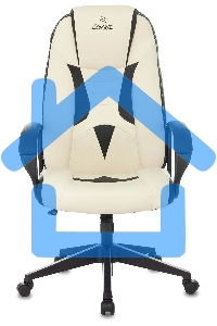 Кресло игровое Бюрократ Zombie 8 белый/черный, искусственная кожа, крестовина пластик