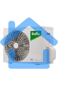 Блок наружный сплит-системы Ballu BSPI/out-10HN8/BL/EU инвертор, 10000 BTU, 27 м², охлаждение, обогрев, осушение