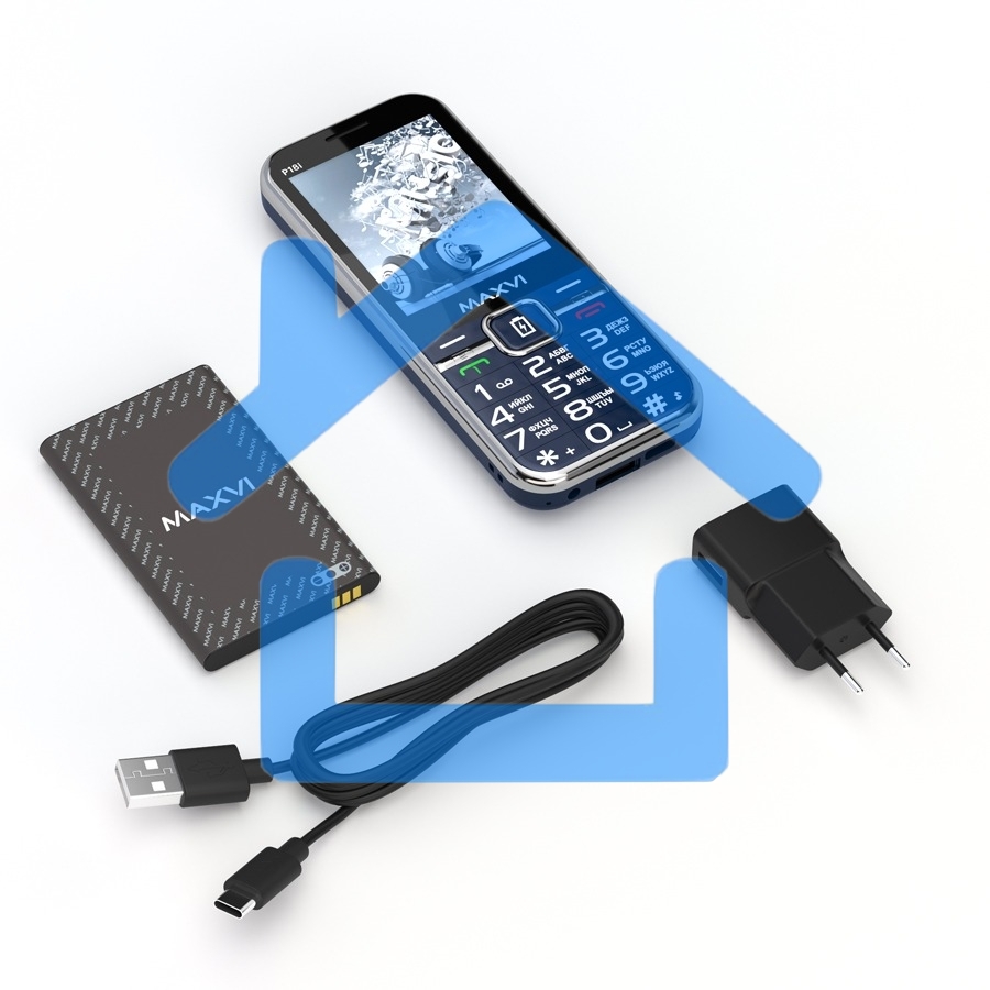 Мобильный телефон Maxvi P18i синий