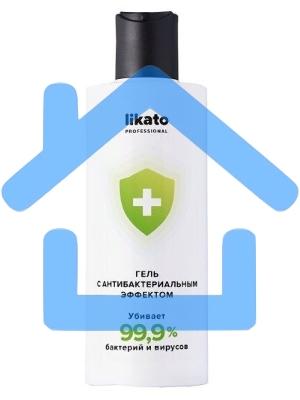 Гель-антисептик Likato 400 мл (белый флакон и черный диск-топ )