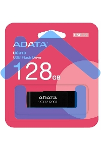 Флешка USB ADATA UC310 (UC310-128G-RBK), 128 Gb, USB 3.2 Gen 1, R/W 100/30, черный